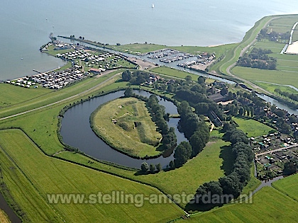 Luchtfoto van Fort bij Edam.