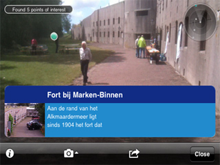 Vanaf Fort bij Spijkerboor kan je zien waar Fort bij Marken-Binnen ligt.