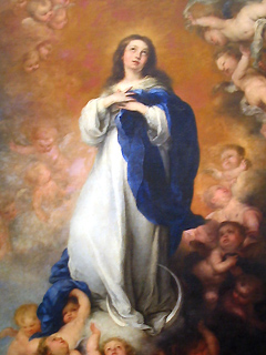 Schilderij uit 1678 over Maria door Bartolomé Esteban Murillo.