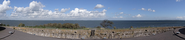 Panorama vanaf Fort aan het Pampus
