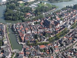 Luchtfoto van Vesting Weesp.