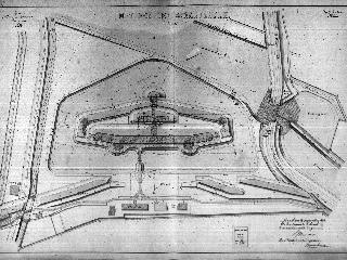 Een tekening van het Fort aan de St. Aagtendijk.