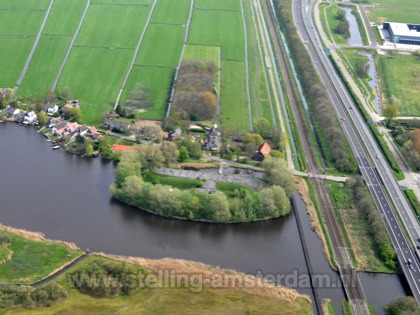 Luchtfoto Fort bij de Liebrug.