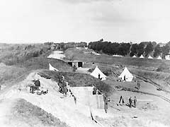 Tenten op het Fort aan de Liede, 1916.