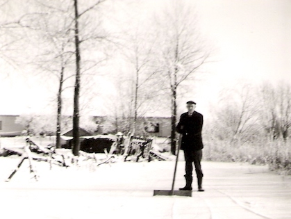 Groepsfoto van militairen op Entos Terrein.