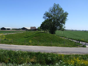 De locatie van de doorsnijding voor de Heemskerkvariant.