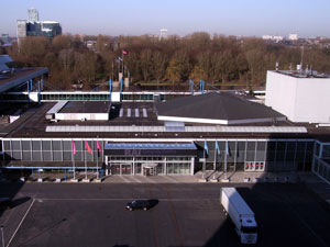 Bovenaanzicht van het congresgebouw