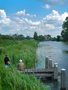 Waterlanders langs de Vecht bij Fort Uitermeer.