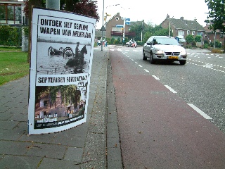 Advertentiebord in Weesp.