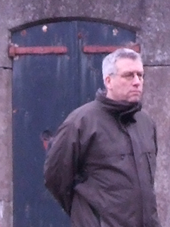 Auteur Wim Klinkert op Fort bij Uithoorn.