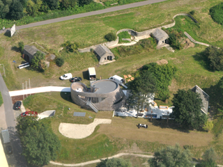 Luchtfoto Kustbatterij bij Diemerdam.