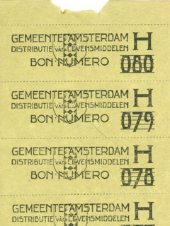 Distributiebonnen van de gemeente Amsterdam