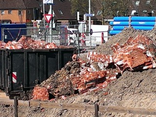 Sloop van de Coupure in de St. Aagtendijk.