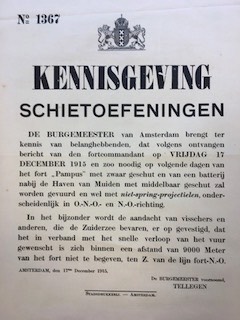 Kennisgeving schietoefeningen.