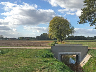 Huidige duiker in de Strijbeek Beek.