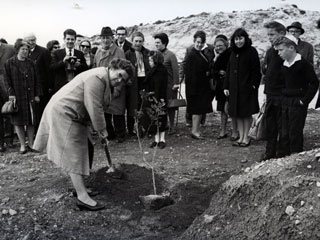 Elisabeth Klop plant herinneringsboom Yad Vashem.