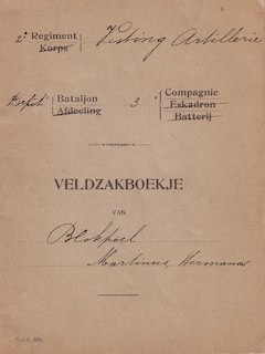 Zakboekje van Martinus Hermanus Blokpoel.