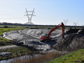 Aanleg van de weg naar Weesp.