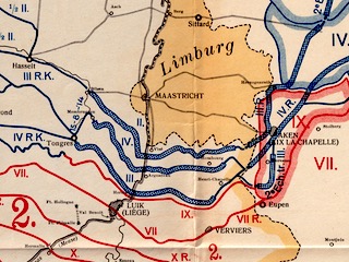 De Manoeuvre om Limburg in Augustus 1914.