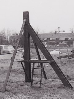 Onbekende constructie bij Fort bezuiden Spaarndam.