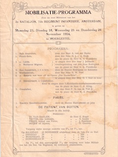 Mobilisatie-Programma in Moergestel in 1914.