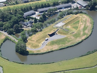 Luchtfoto van Fort benoorden Purmerend.