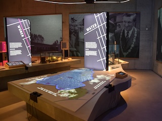 Thema water in de tentoonstelling in het Cruquius Museum.