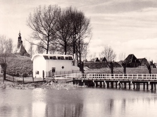 Foto van de fortbrug, circa 1958.